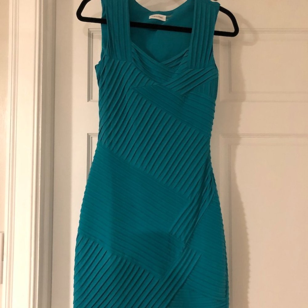 Calvin Klein Teal Bodycon Dress